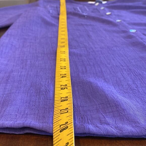 Napa Valley Women’s Button Up Embellished Purple Blouse Size Large - Picture 7 of 11